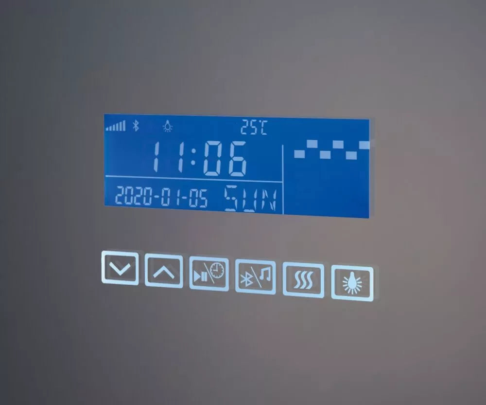 LED Touch Screen Mirror with Integrated Bluetooth