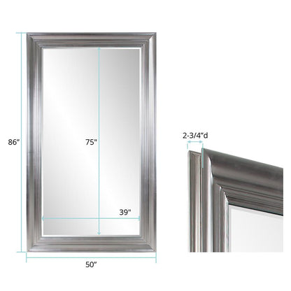 The Oversized Tierney Silver Leafed Mirror