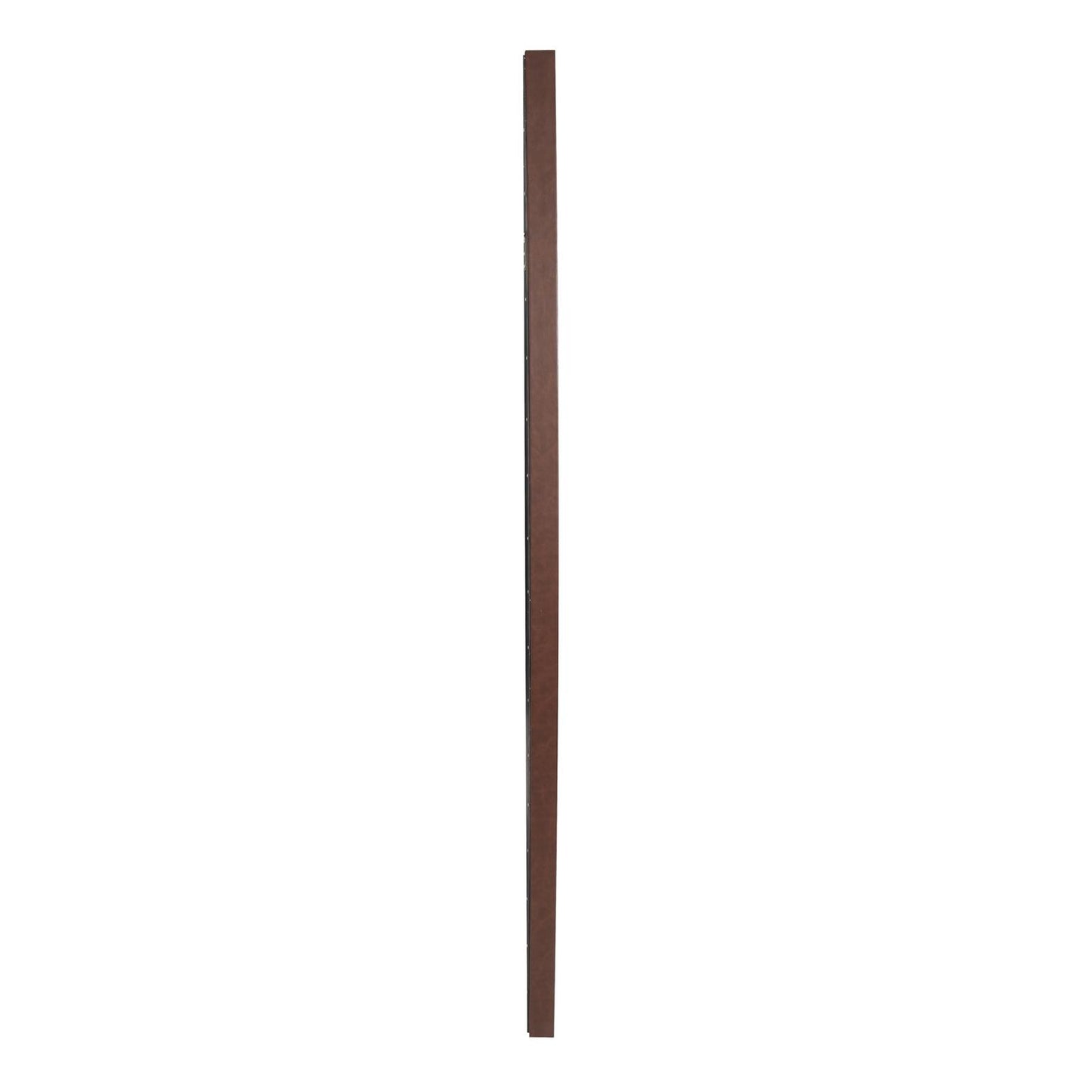 Bolivar Oversized Mirror In Rich Mocha Faux Leather