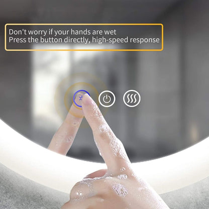 LED Lune Mirror - Frosted Edge